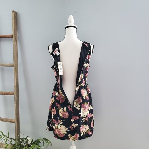 Three Pink Hearts Sleeveless Floral Blouson Dress Junior 11 - Picture 3 of 9